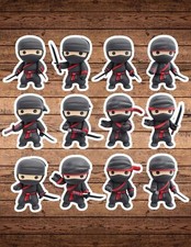 Cartoon Ninja Die Cut Vinyl Stickers Set Notebook Laptop