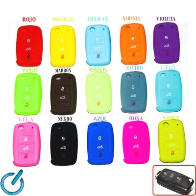 FUNDA SILICONA LLAVE Key fob AUDI VOLKSWAGEN Seat Skoda VW de 3botones