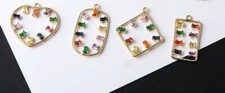 lot 40Pcs color mix Charm earring bracelet necklace Pendant DIY Jewelry Making