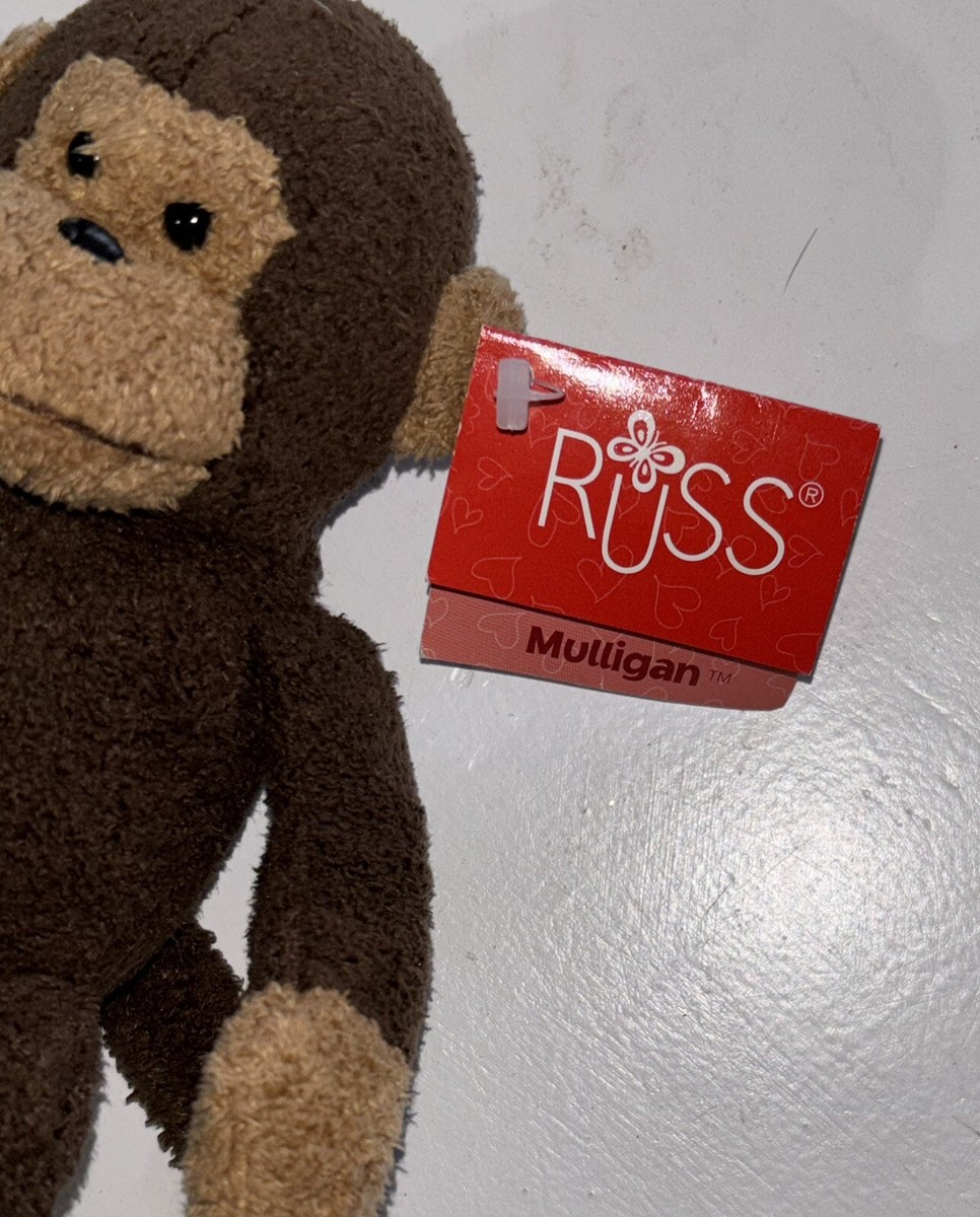 Russ Berrie Luv Pets Mulligan Brown Monkey Plush Stuffed Animal
