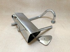 Tuyau d'échappement silencieux Honda Monkey C Z100 pour réservoir blanc repro...