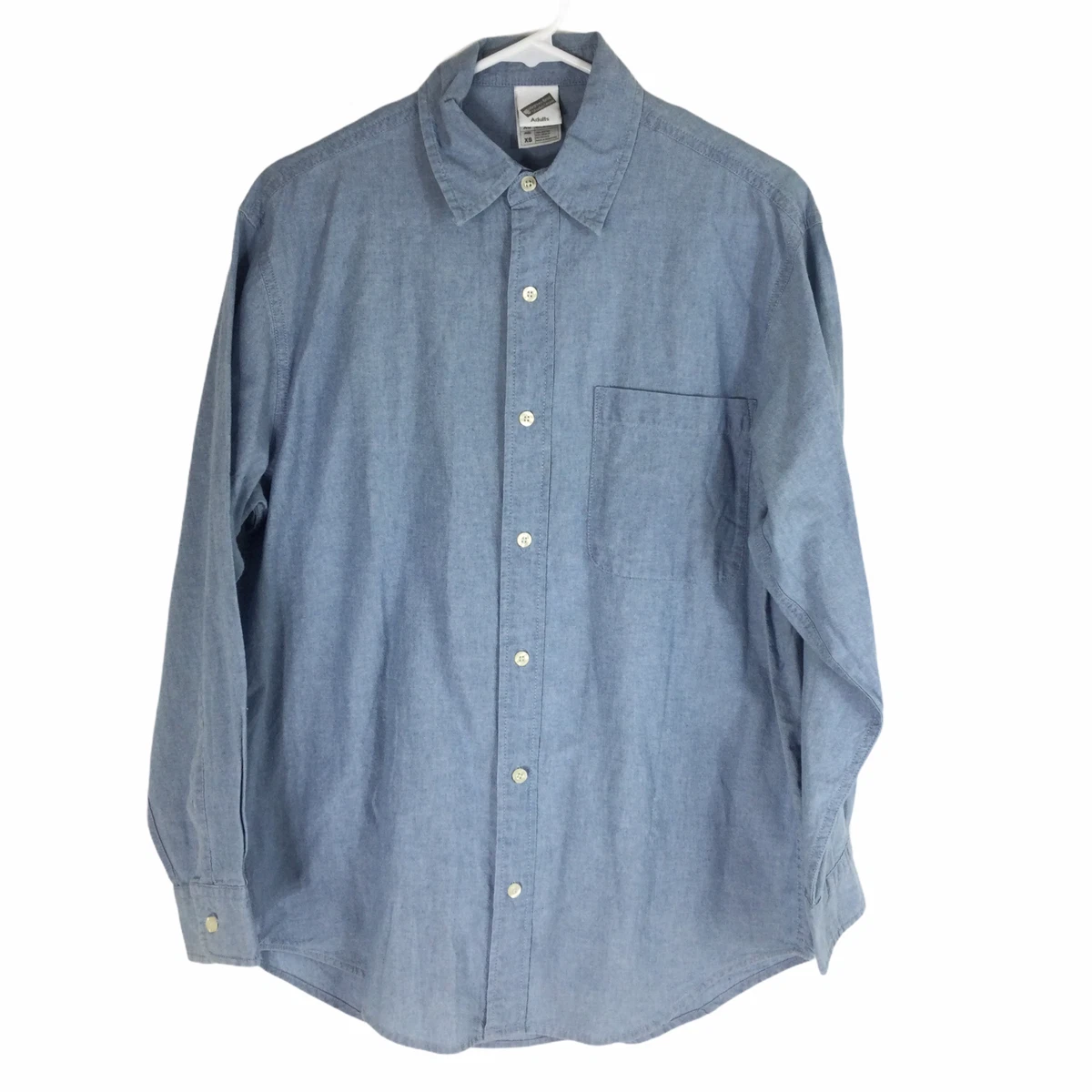 Warner Bros. Studio Store Superman Long Sleeve Denim Shirt Size XS