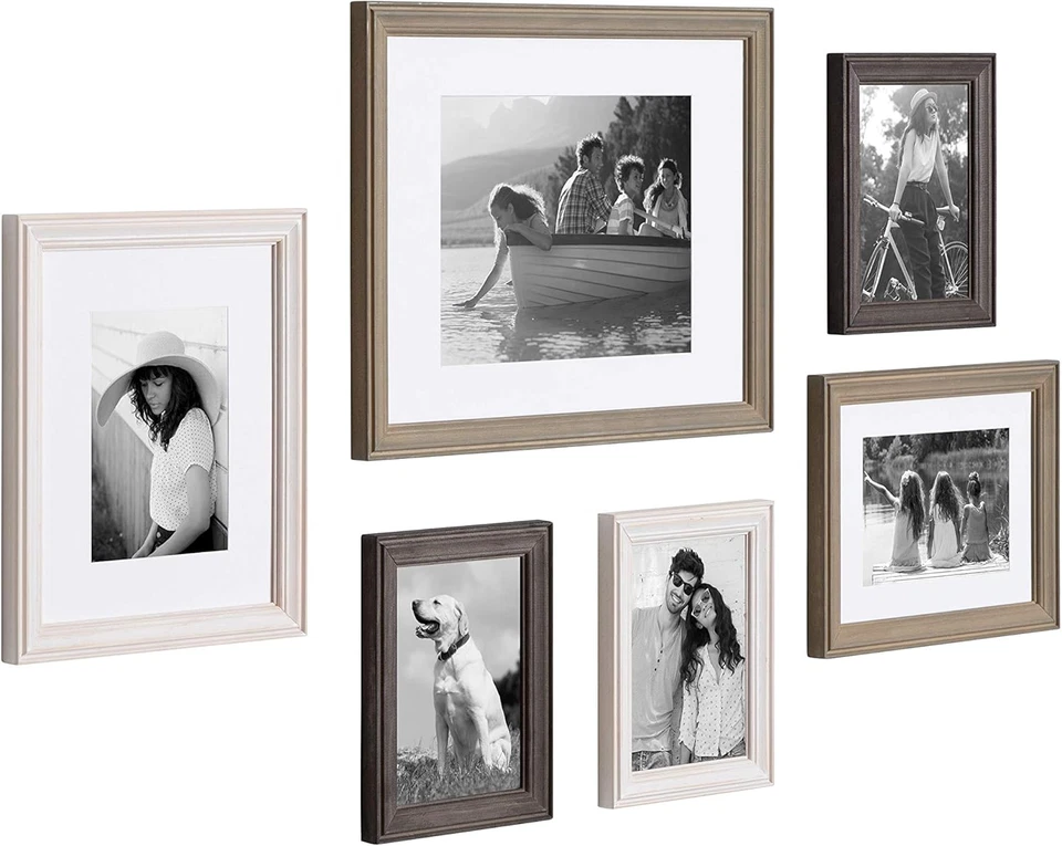 Kit de Pared Marco Galería Burdeos, Juego de 6 con Marcos de Tamaño Surtido en 3 Diferentes Foto 4 de 4