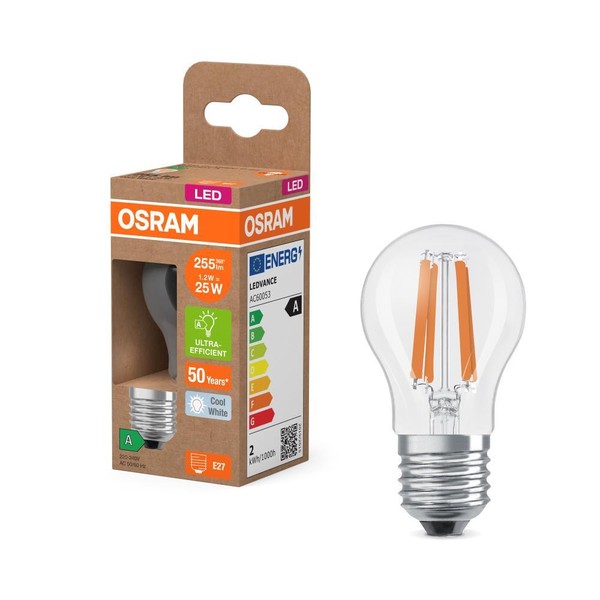 Osram E27 Led Lampe Classic Klar 1,2W Wie 25W NeutralweißEs Licht 4000K-image