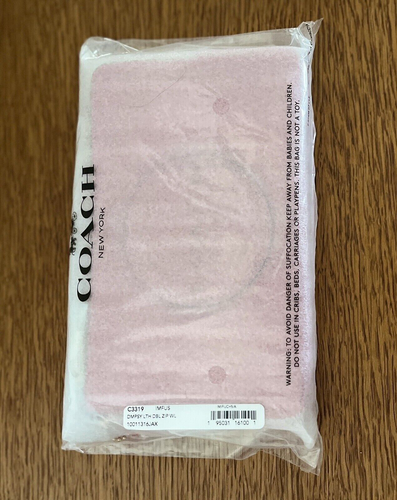 Coach Neu mit Etikett Fushia Dempsey Geldbörse mit doppeltem Reißverschluss C3319 Neu mit Etikett fabrikversiegelte Verpackung - Bild 7 von 10