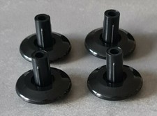 4 Stück Filzgleiter Gleiter für Vitra schwarz Kunststoff Filz Eames Chair Soft