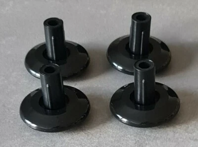 4 Stück Filzgleiter Gleiter für Vitra schwarz Kunststoff Filz Eames Chair Soft - Bild 1 von 4