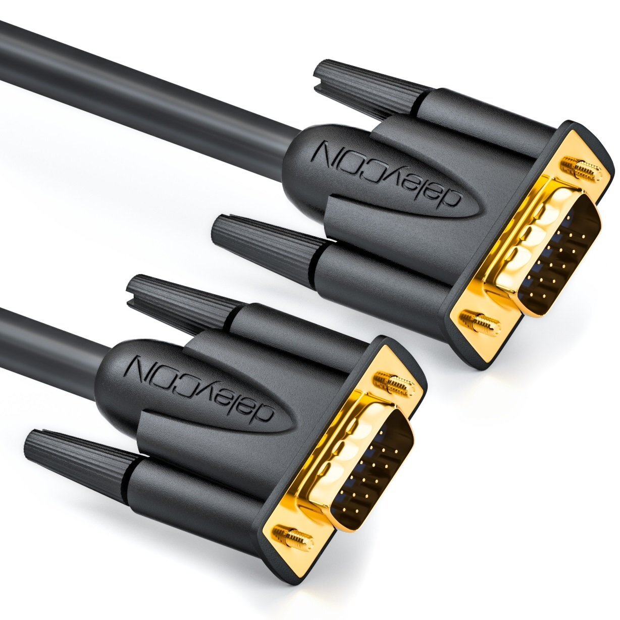 deleyCON 1m VGA Cavo 15Pol - S-VGA Cavo per Monitor Innesto D-Sub 1080p Full ...