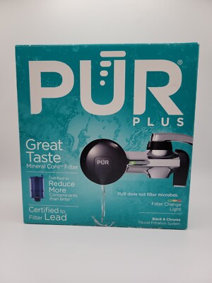 PUR PLUS Faucet Filtration System Black & Chrome PFM200B (NEW ...