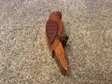 PARROT Hand Carved Wood Puzzle Trinket Jewelry Box - very nice