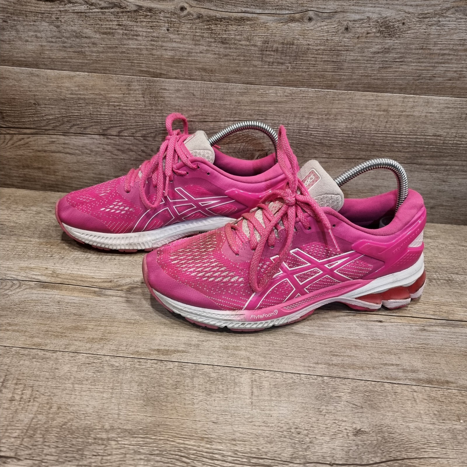 Asics Womens Gel-Kayano 26 1012A457 Hot Pink Running Shoes Size us8