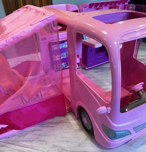2008 Mattel Barbie Pink Glamour Camper Pop Up Zelt Wohnmobil Wohnmobil - Bild 9 von 11