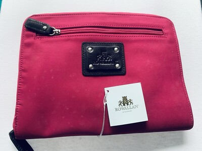 Rowallan of Scotland Nylon Pink Bookbag convertible clutch.