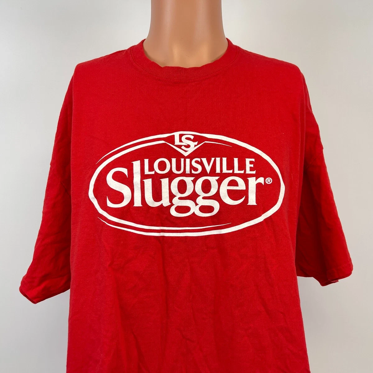 Louisville Slugger Logo T Shirt Baseball Bats Red Size 2XL