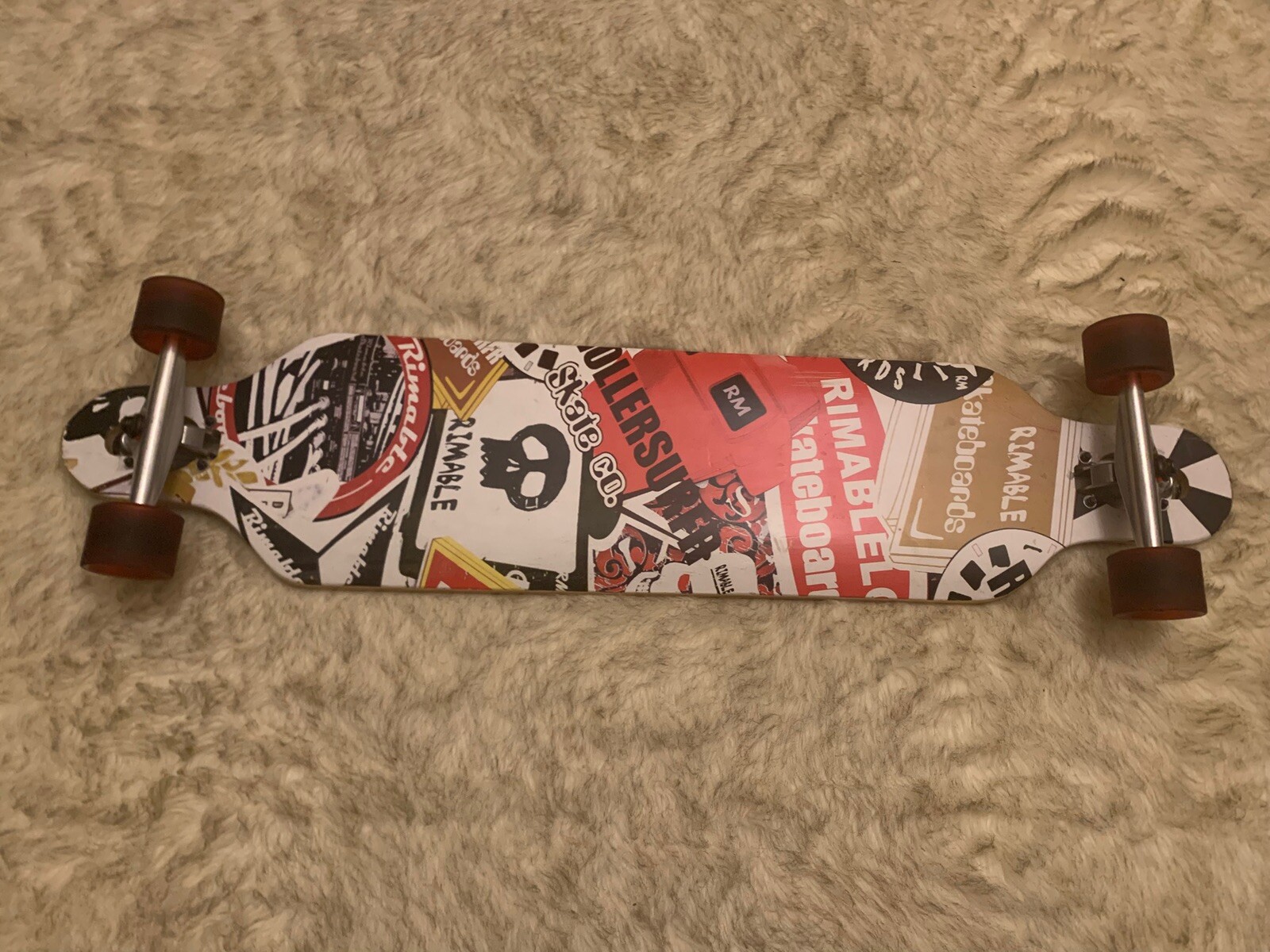 Rimable Longboard Skateboard Drop Through 41&rdquo; OG Labels Complete