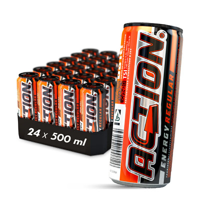 ACTION Energy Drink Regular 24 x 500ml mit Tutti-Frutti Geschmack inkl. Pfand