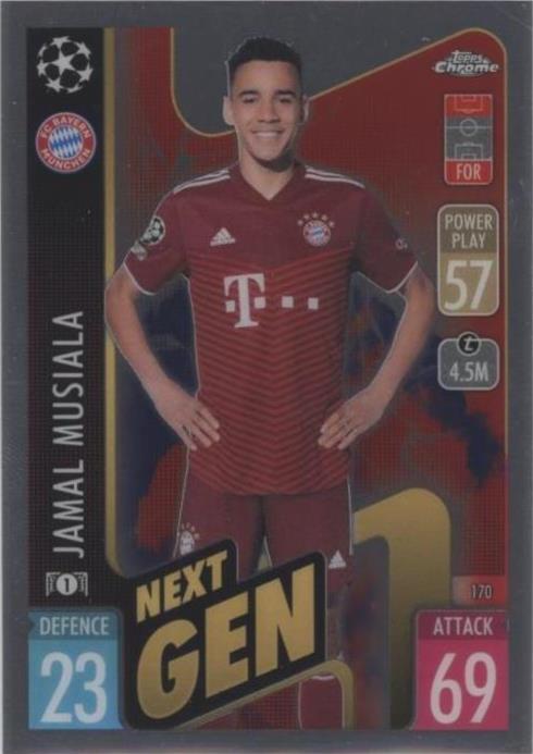 2021-22 Topps Chrome Match Attax UCL Jamal Musiala #170 - 1 of 1