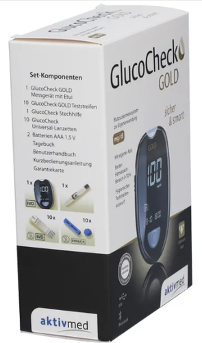 Aktivmed GlucoCheck GOLD mg/dl Blutzuckermessgerät 1 Set, Testgerät Bliutzucker - Bild 3 von 7