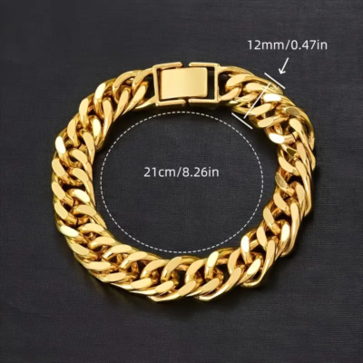 Yellow Gold Filled Fashion Necklaces & Pendants Massive Mens 18K White Gold Filled Mens Necklace Bracelet Solid Curb Chain Set 50cm Long Price In Saudi Arabia | Amazon Saudi Arabia Brass Chain - Foto 6