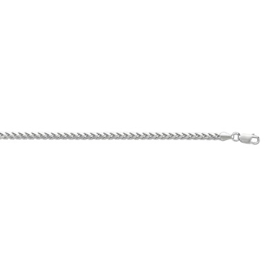 Sterling Silber massiv 925 3 mm rund Franco Kette & Armband rhodiniert