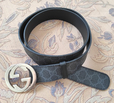 Gucci GG Monogram 4119224 Men  s Supreme Belt Leather