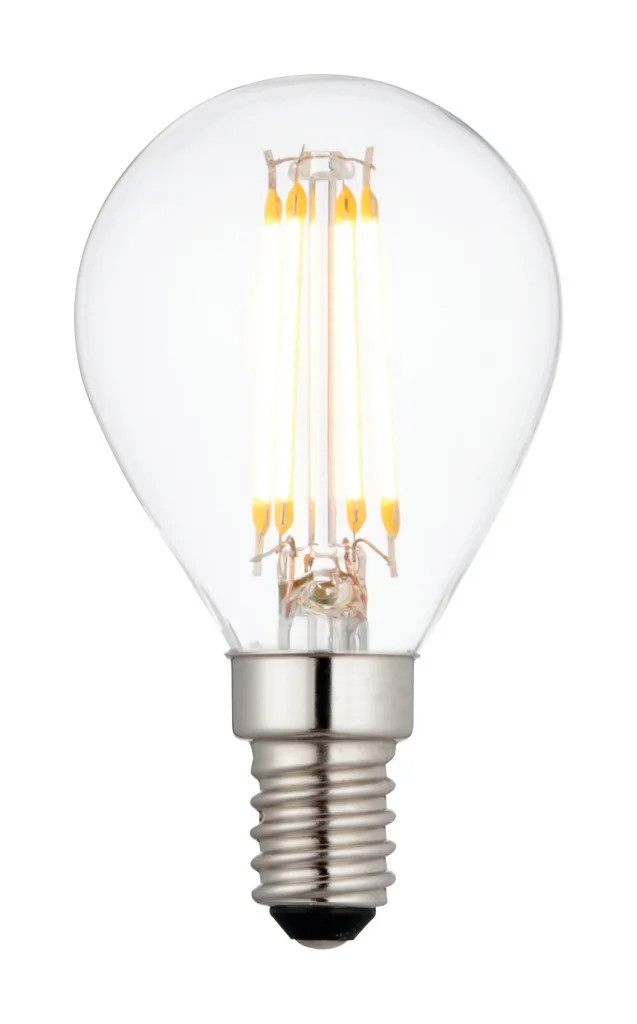 Clear 4.5w Filament LED Golf Ball E14 Dimmable 2700K 420lm Endon 93019