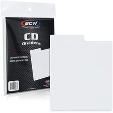 25PC CD Dividers Write On Index Tabs Archival Plastic Disc Organizers