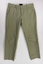 Banana Republic Women's Slim-Fit Cropped Chino Pants Olive Green Size 4