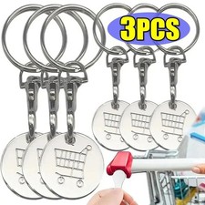 Universal Small Metal Stainless Steel Portable Shopping Cart Tokens New