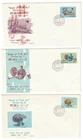 5 1971 JAPAN FDC #1-#5 WORK OF FOLK ART SERIES S.P.C. CACHET RYUKYU ISLANDS