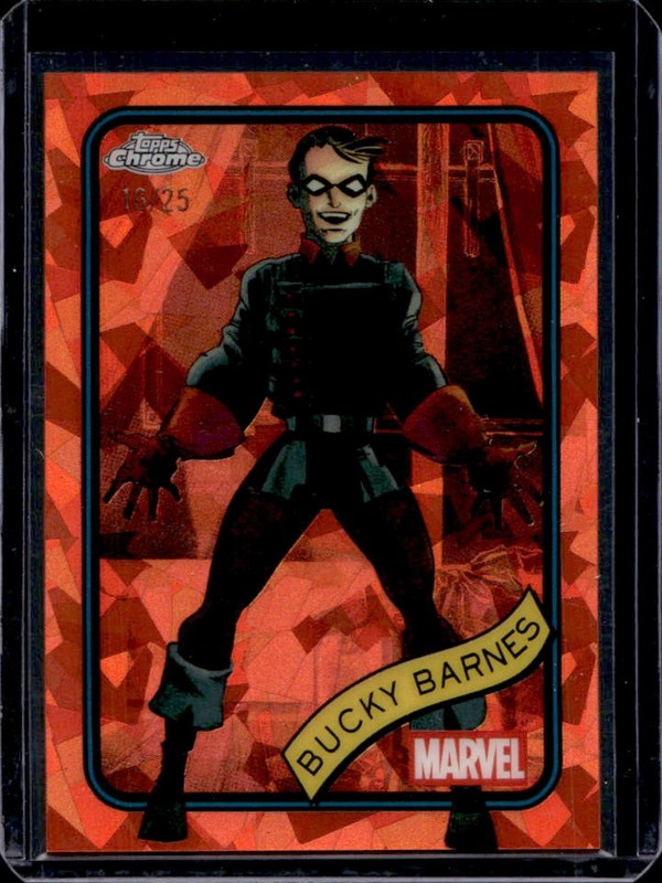2025 Topps Chrome Marvel Sapphire Bucky Barnes Orange Refractor #/25