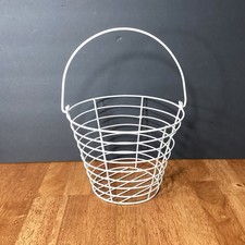Light Weight Plastic Covered Wire Golf Ball Bucket Handle Farmhouse Egg Basket