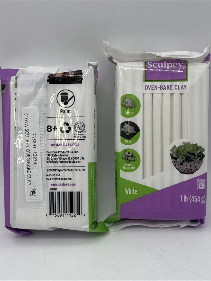 Horno Sculpey-hornear arcilla, arcilla y escultura, 1 lb. (454g), Hecho en USA NOS 2 PACK Foto 2 de 2