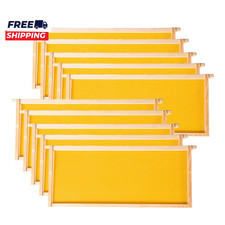 Deep Brood Beehive Frames with Wax Foundation 10 Pack Honey Bee Frames