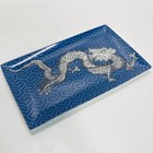 Williams Sonoma Chinese Dragon Serving Tray. 16 in Long Porcelain Tray