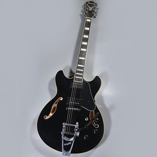 Ibanez AS103T Black Semi-Hollow Guitar W/ Bigsby, Chrome Hardware, Used