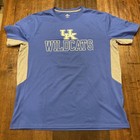 University Kentucky Wildcats XL T-Shirt  Blue Active Gym Shirt NCAA Polyester