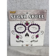 Spirit Halloween Sugar Skull Face Decals Day of the Dead Costume