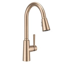 Champagne Gold Kitchen Faucet with Pull Down Sprayer, Modern Kitchen Sink Fau...