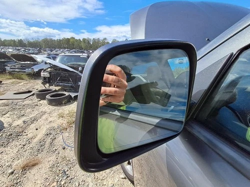 Used Left Door Mirror fits: 2012 Dodge Durango power chrome w/blind spot alert L
