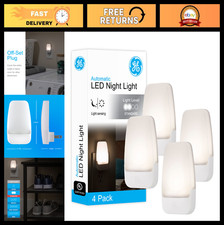 LED Night Light with Dusk to Dawn Sensor, Warm White, 4 Pack - Ideal for Bedroom