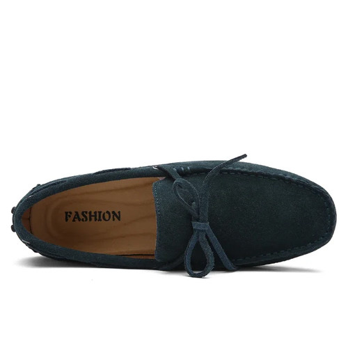 Men Suede Loafers Soft Moccasins Casual Shoes Driving Flat Penny Sneakers Yellow - Picture 20 of 33