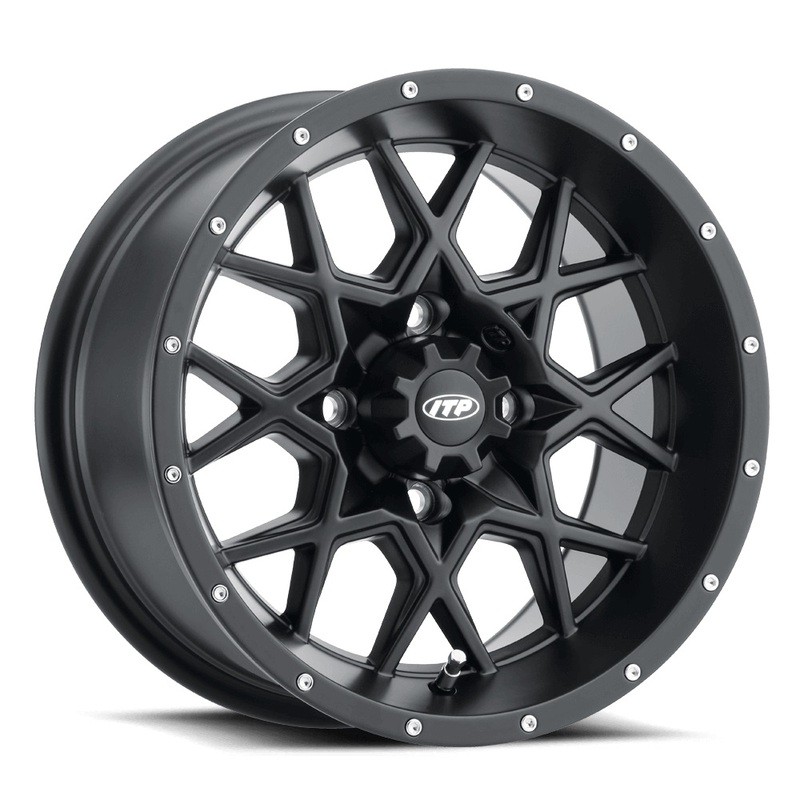 Roue ITP Hurricane 16x7 en alliage robuste et finition noir mat d'exception