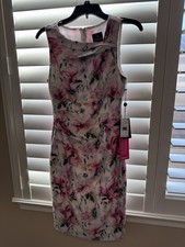 Adrianna Papell Sleeveless Asymmetric Floral Dress