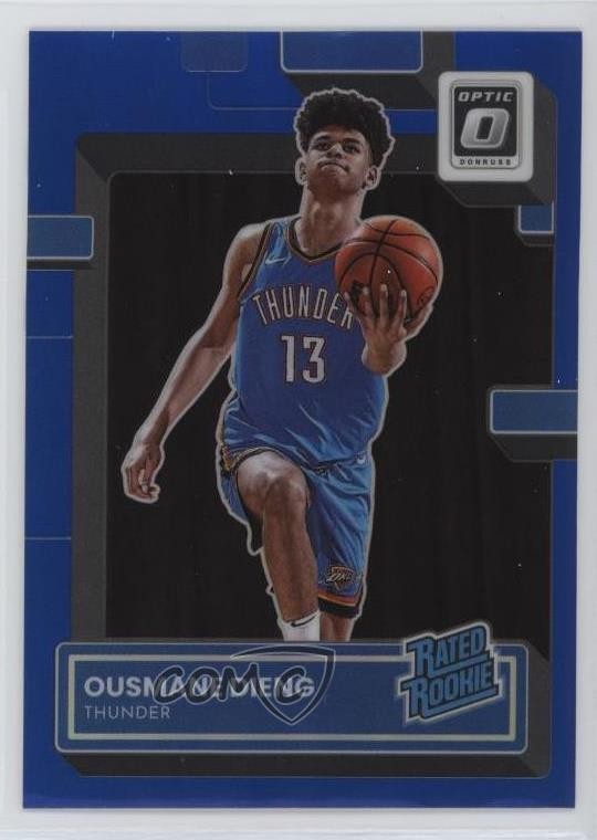 2022 Panini Donruss Optic Rated Rookie Blue Prizm 37/49 Ousmane Dieng #220 5y7