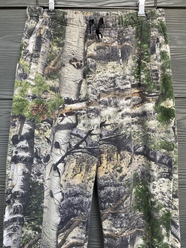 Vintage Mossy Oak Baggy Camo Sweatpants Size Large Camouflage Sweats Y2K Pants - Picture 2 of 8