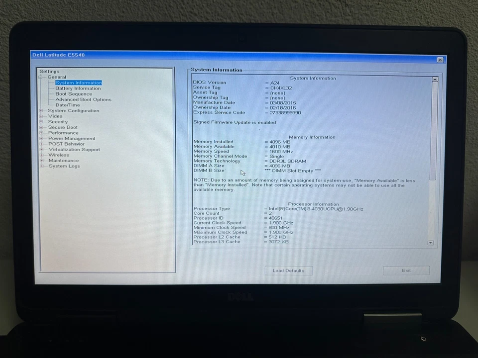 Portátil Dell Latitude E5540 Intel i5-4030U 1,9GHz 4GB 500GB Webcam HDMI 15" 30 - Imagen 2 de 4
