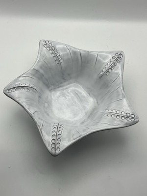 VIETRI Incanto Sul Mare Whitewash Sea Star Fish Bowl Made In Italy