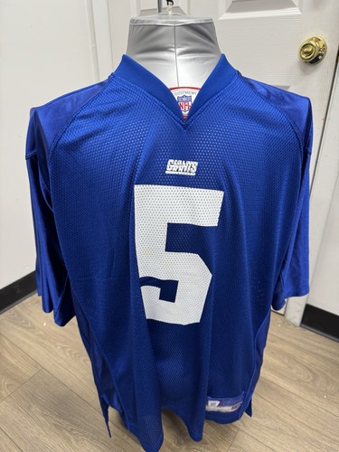 New York Giants Jersey Kerry Collins Men’s NFL Reebok Blue White Size XXL Shirt - Picture 6 of 12