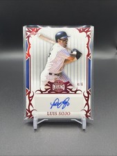 2023 Leaf A Bronx Legacy Luis Sojo New York Yankees Red /6 Autograph #BA-LS1